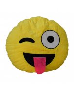 Buy Emoji Cushion Pillow Yellow Round Shape - cartco.pk 