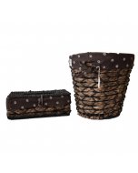 Buy Paper rope woven Lidded Stackable Dustbin and Tissue Box - cartco.pk