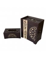 Buy Wooden dustbin with Tissue Box Set online - cartco.pk