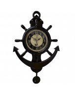 Buy Wooden Ship anchor style wall clock with pendulum - cartco.pk