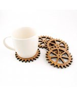 Buy 6 Pcs Mechanical Shape Ply Wood Tea Cup Drinks Mug Coasters - Cartco.pk