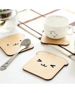 Buy 6 Pcs Pet Face Ply Wood Tea Cup Drinks Mug Coasters - Cartco.pk