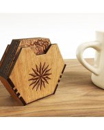 Buy Pcs Hexagon Shape Ply Wood Tea Cup Drinks Mug Coasters - Cartco.pk