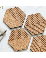 Buy 6 Pcs Hexagon Shape Ply Wood Tea Cup Drinks Mug Coasters - Cartco.pk