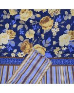 Buy Blue, Yellow, and Brown Flower Design bed Sheet | Cartco.pk 