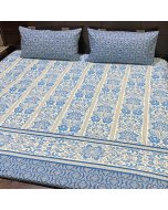 Buy Printed Floral Blue single size Bed sheet Online | Cartco.pk 
