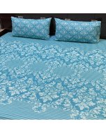 Buy Graceful Abstract Printed Blue single size Bed sheet online| Cartco.pk 