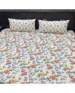 Buy Multi Colors Flower Design single size bed sheet | Cartco.pk 