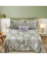 Buy Graceful & Elegant Pin Green Leaf Bed sheets | cartco.pk 