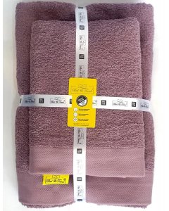 Lilac Mov Luxury Plain Border Pack Of 2 - Set Pack 27x54 & 20x40 Inches
