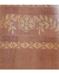Brown Velvet Jacquard Bath Towel 1Pc - 27x54 Inch