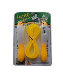 Adoral Jump Rope with count meter - Yellow color Plastic