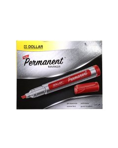 Buy 12 Pcs Box Red 05mm Tip Dollar Permanent Markers - cartco.pk