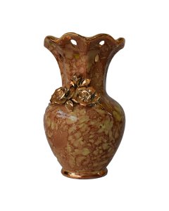 Buy Beautiful 3D Golden Ceramic flower Vase online | Cartco.pk 