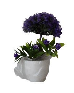 Buy Purple/Green Bonsai Style Plastic Potted Flowers | Cartco.pk 