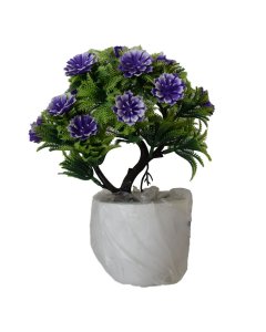 Buy Purple/White/Green Bonsai Style Plastic Potted Flowers | Cartco.pk 