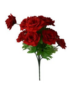 Buy stylish Red Artificial Rose Flower Bush online | Cartco.pk 