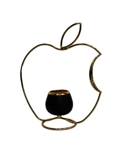 Buy Golden Apple Design Metal Candleholder - cartco.pk 