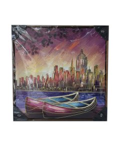 Buy Boats and Buildings Canvas Painting online - cartco.pk