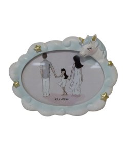 Buy White Ceramic Photo Frame Oval Shape - cartco.pk
