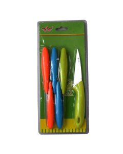 Buy Multicolor 6 Pcs Pack Fruit & Vegetable Carving Knives Set - cartco