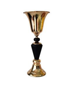 Buy Golden/Black Metal Fancy Decoration Vase - cartco.pk