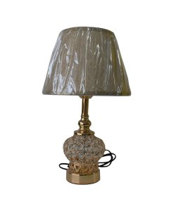 Buy Golden Steel Crystal Beads Style Table Lamp - cartco.pk 