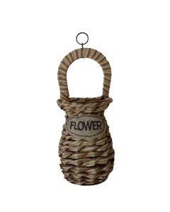 Buy light brown Wall Hanging Artificial Flower Basket | Cartco.pk 