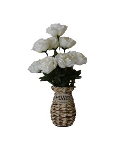 Buy Gray Wall Hanging Artificial Flower Basket 2-pcs | Cartco.pk 