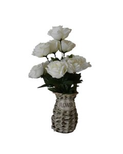 Buy Gray Wall Hanging Artificial Flower Basket | Cartco.pk 