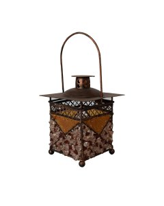 Buy Metal Candleholder Square Shape With Beads - cartco.pk 