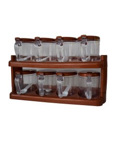 Buy Brown 8-pcs Plastic Frame Spice Box - cartco.pk 
