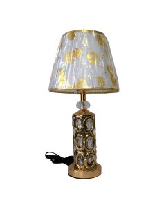 Buy Golden Steel Body & Base Table Lamp with Crystal Beads - cartco.pk 