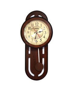Buy Brown Buraq Wooden wall clock with pendulum - cartco.pk