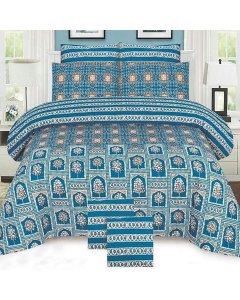 Buy delightful Blue/White double size bed sheet online | Cartco.pk 