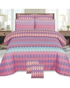 Buy Printed Checks Pink single size bed sheet | Cartco.pk 
