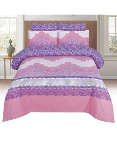 Buy Elegant pink/Purple double size Bed sheet online  | Cartco.pk 