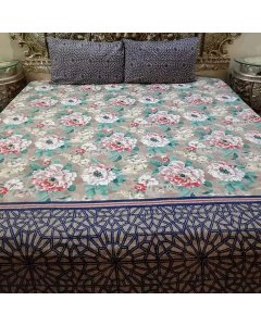 Buy graceful Blue/Green double size bed sheet online | Cartco.pk 