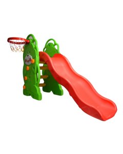 Fiber Plastic Kids Slide with Basketball Hoop