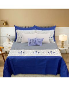 Buy Soft cotton grey black Printed King bed sheet | cartco.pk 
