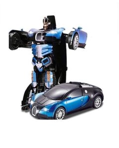  Blue Auto Robot Car Transformer Toy For Kids