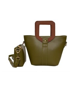 Buy Green Brown Italian imported premium quality handbag - cartco.pk