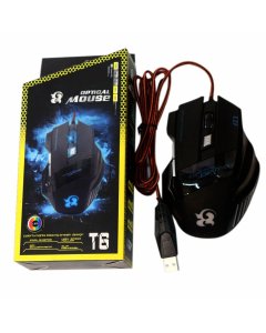 Buy Original T6 Wired Laser Gaming Optical Mouse - cartco.pk