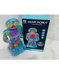 Discover Futuristic Fun with the Electric Transparent Gear Robot Toy with Light Effects" - Cartco.pk