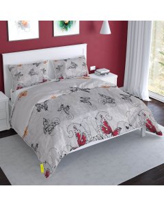 Buy awesome Grey Butterfly Cotton Duvet Cover Set | Cartco.pk 