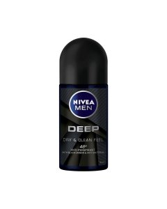 Buy Nivea Men Deep Dry & Clean Feel Deodorant Body Roll-On 50ml - Cartco.pk