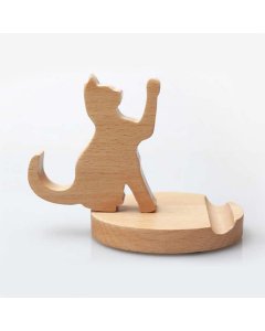 Buy Cat Shape Mobile Phone Holder MDF Wood - cartco.pk