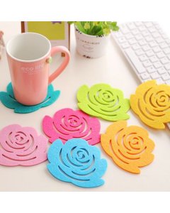 Buy 6 Pcs Multicolor Floral Design Acrylic Tea Cup Drinks Mug Coasters - Cartco.pk
