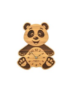 Buy Elegant Wooden Panda Shape Wall Clock - Cartco.pk