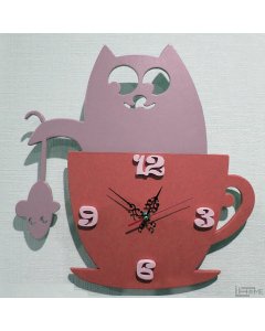 Buy Tom & Jerry In Tea Cup Design Wall Clock - cartco.pk